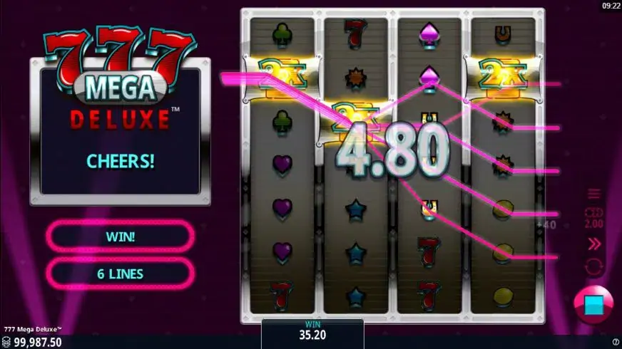 777 Mega Deluxe slot screenshot 4