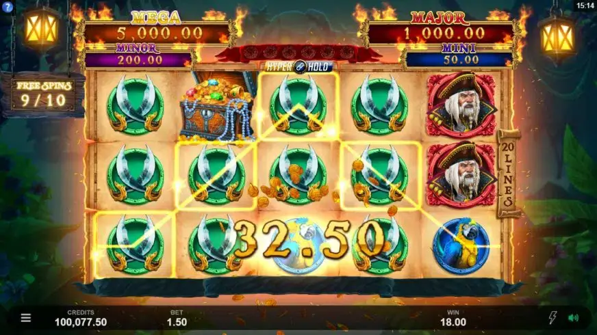 Adventures of Doubloon Island slot screenshot 