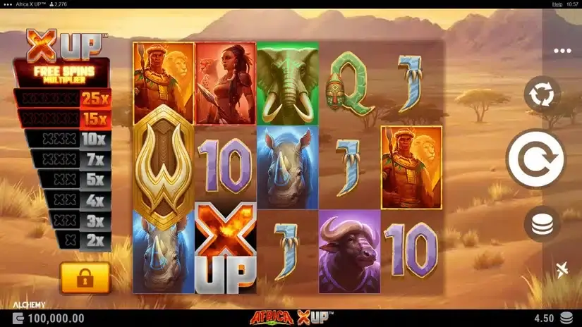 Africa X Up slot screenshot 