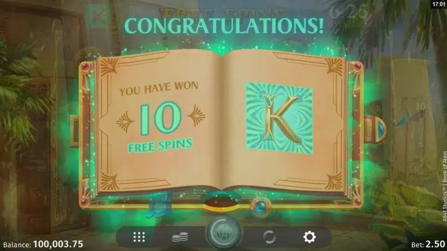 Book of Atem slot screenshot 3