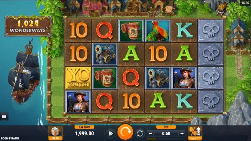 Boom Pirates slot screenshot 