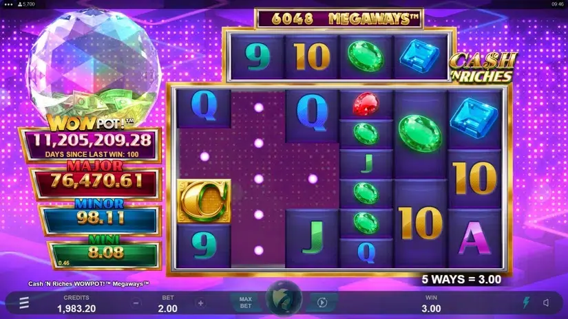 Cash ‘N Riches WowPot Megaways slot screenshot 3