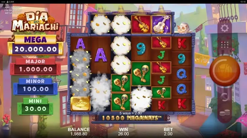 Dia del Mariachi Megaways slot screenshot 2