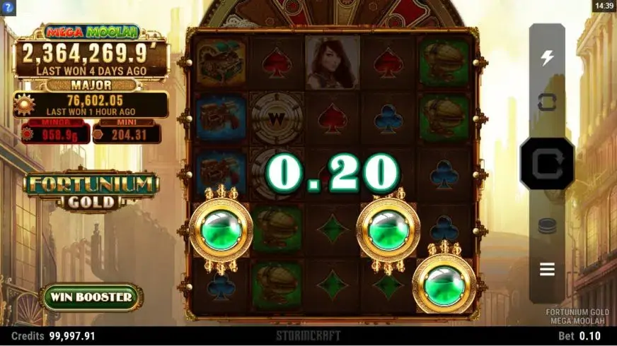 Fortunium Gold Mega Moolah slot screenshot 3