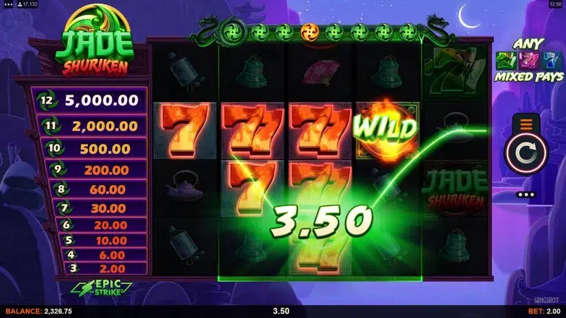 Jade Shuriken slot screenshot 3