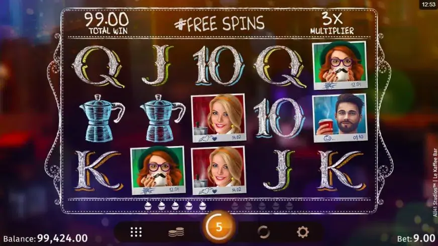 Le Kaffee Bar slot screenshot 6