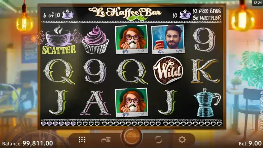Le Kaffee Bar slot screenshot 3