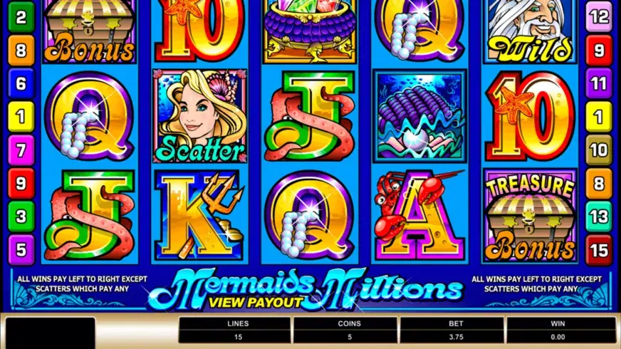Mermaids Millions slot screenshot 1