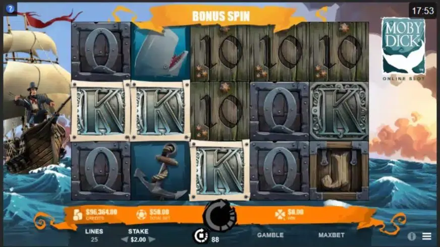 Moby Dick slot screenshot 1