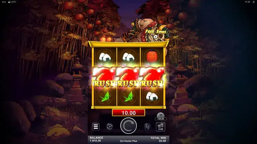 Oni Hunter Plus slot screenshot 7