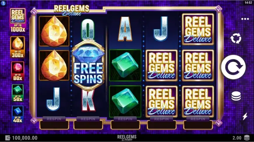 Reel Gems Deluxe slot screenshot 