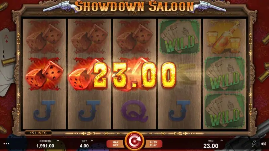 Showdown Saloon slot screenshot 2