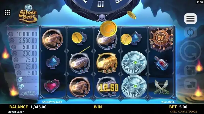 Silver Seas slot screenshot 4