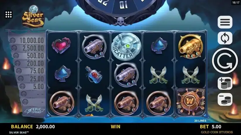 Silver Seas slot screenshot 1