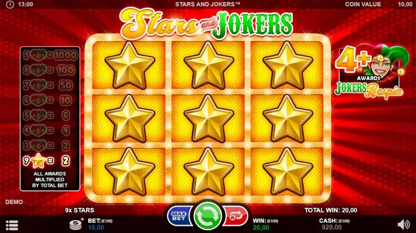 Stars and Jokers slot screenshot 4