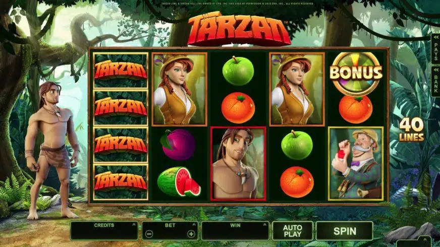 Tarzan slot screenshot 1
