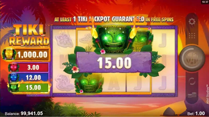 Tiki Reward slot screenshot 3
