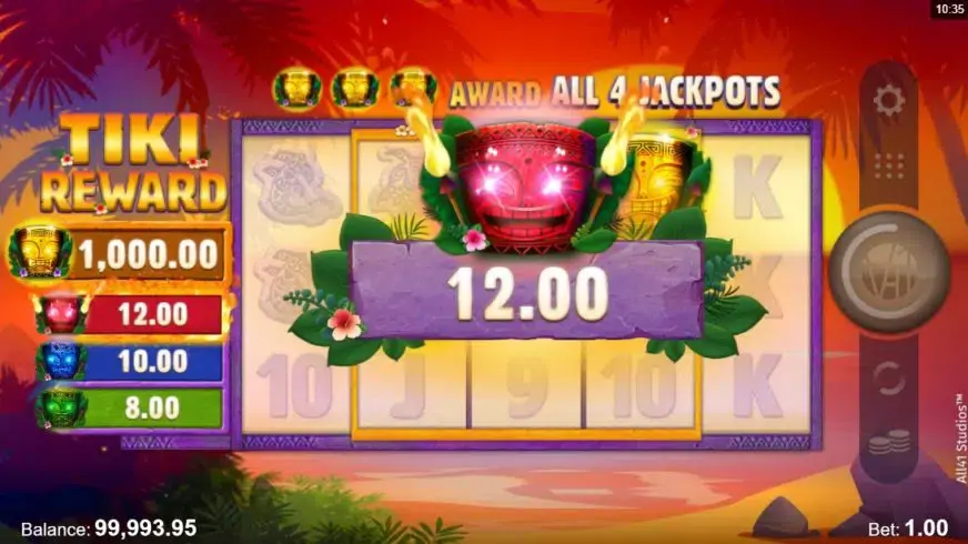 Tiki Reward slot screenshot 2