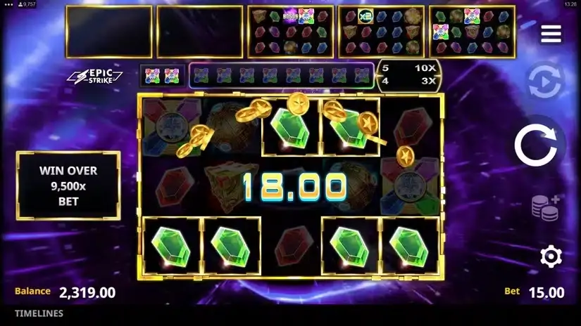 Timelines slot screenshot 2