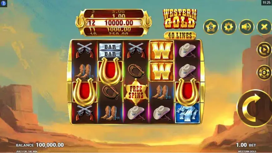 Western Gold slot screenshot 1