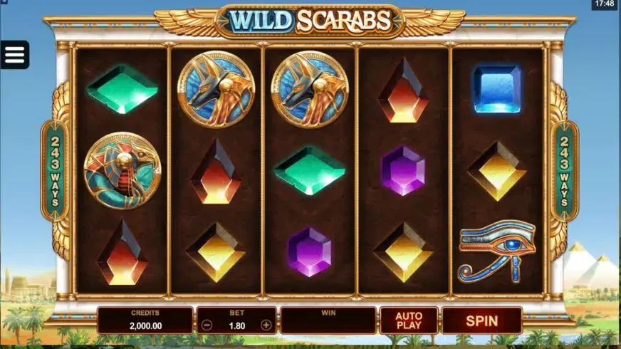 Wild Scarabs slot screenshot 2