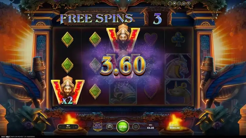 Babylon Riches slot screenshot 