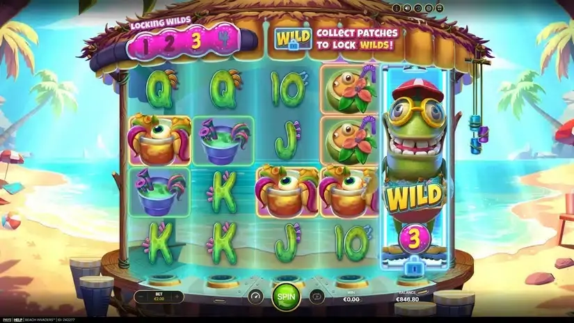Beach Invaders slot screenshot 3