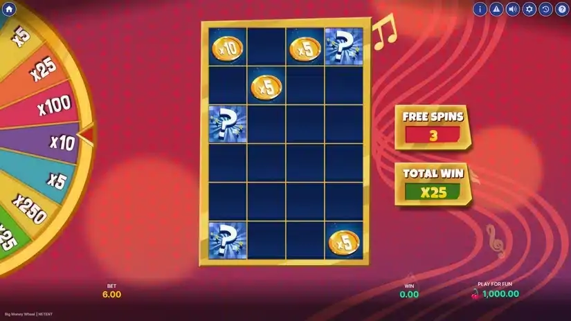 Big Money Wheel slot screenshot 3