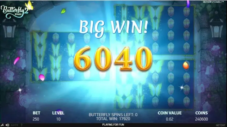 Butterfly Staxx 2 slot screenshot 