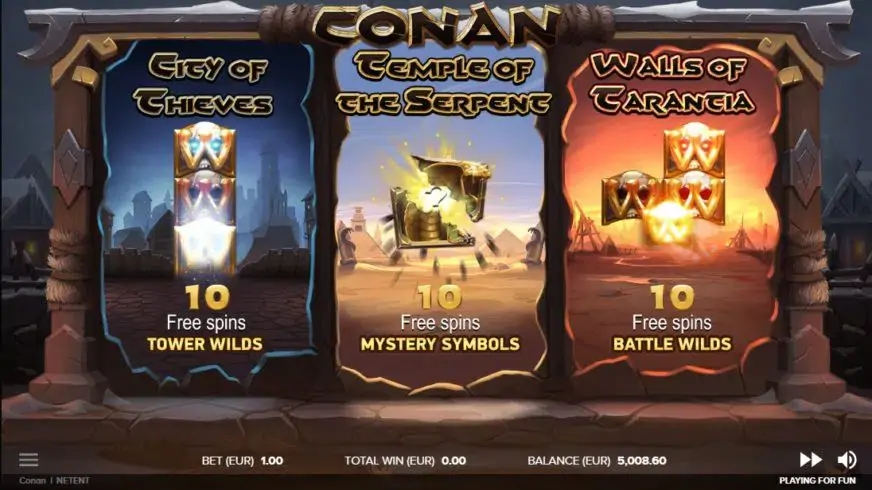 Conan slot screenshot 5