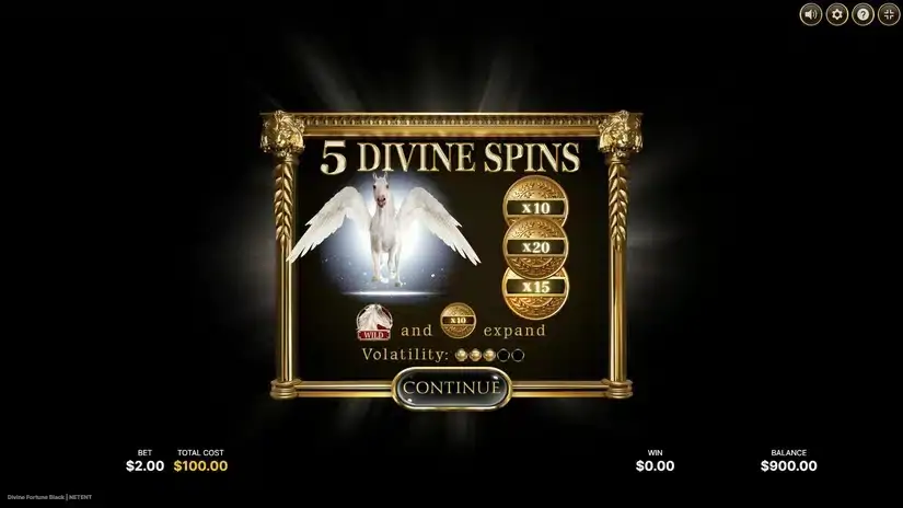 Divine Fortune Black slot screenshot 3