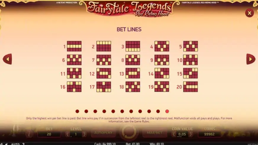 Fairytale Legends: Red Riding Hood slot screenshot 4