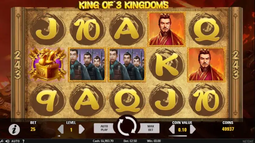 King of 3 Kingdoms slot screenshot 1