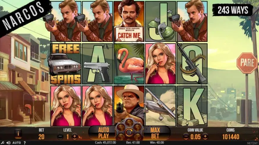 Narcos slot screenshot 