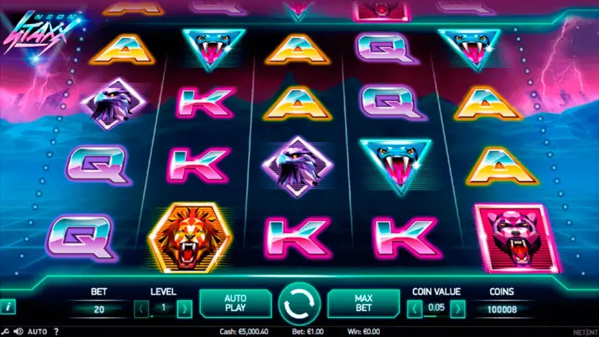 Neon Staxx slot screenshot 1