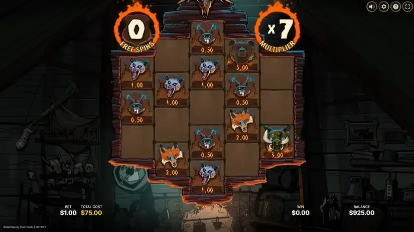 Rabid Randy Dark Trails slot screenshot 