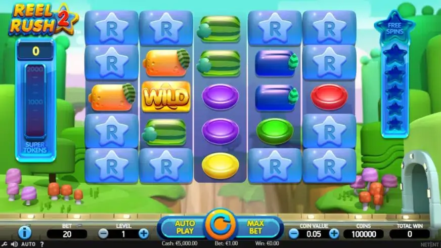 Reel Rush 2 slot screenshot 1