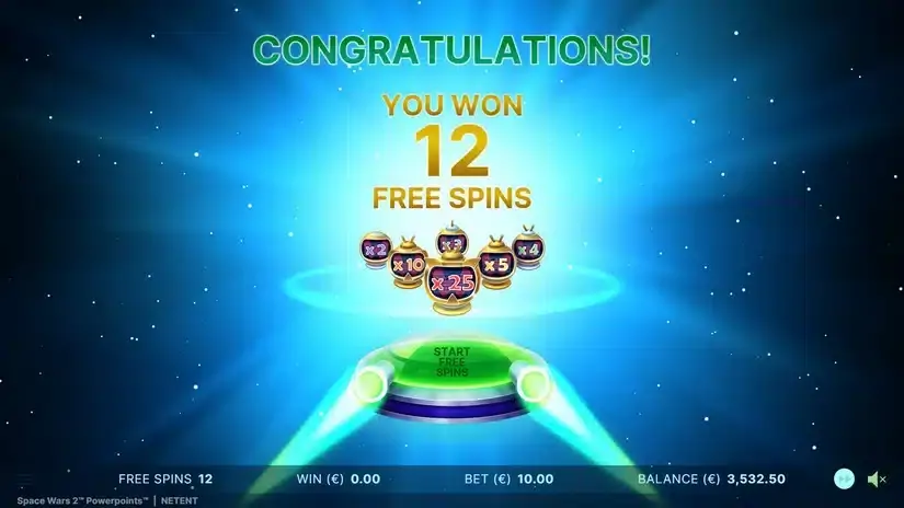 Space Wars 2 Powerpoints slot screenshot 3