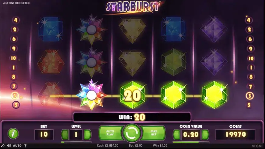 Starburst slot screenshot 2