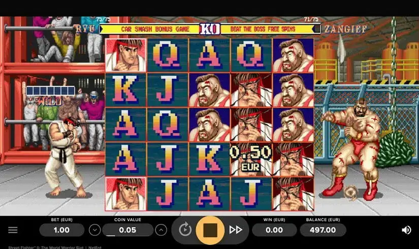 Street Fighter II: The World Warrior slot screenshot 1