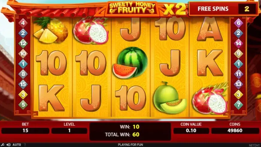 Sweety Honey Fruity slot screenshot 1