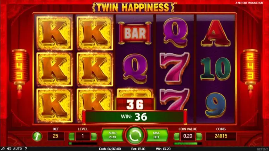 Twin Happiness slot screenshot 5