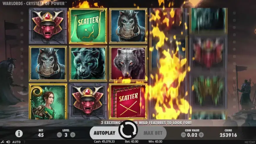 Warlords: Crystals of Power slot screenshot 1