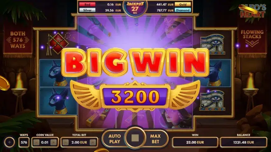 Cleo’s Heart slot screenshot 5