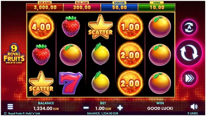 Royal Fruits 9: Hold ‘n’ Link slot screenshot 1