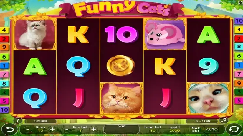 Funny Cats slot screenshot 1