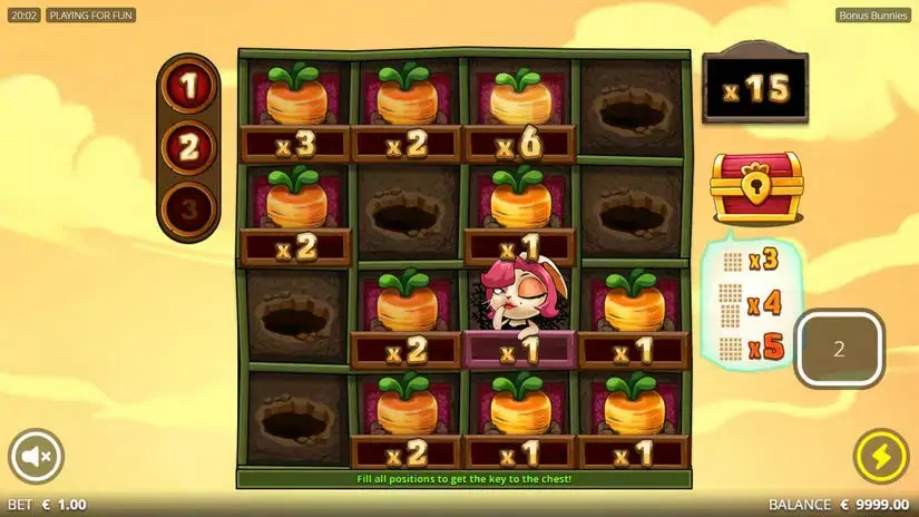 Bonus Bunnies slot screenshot 2