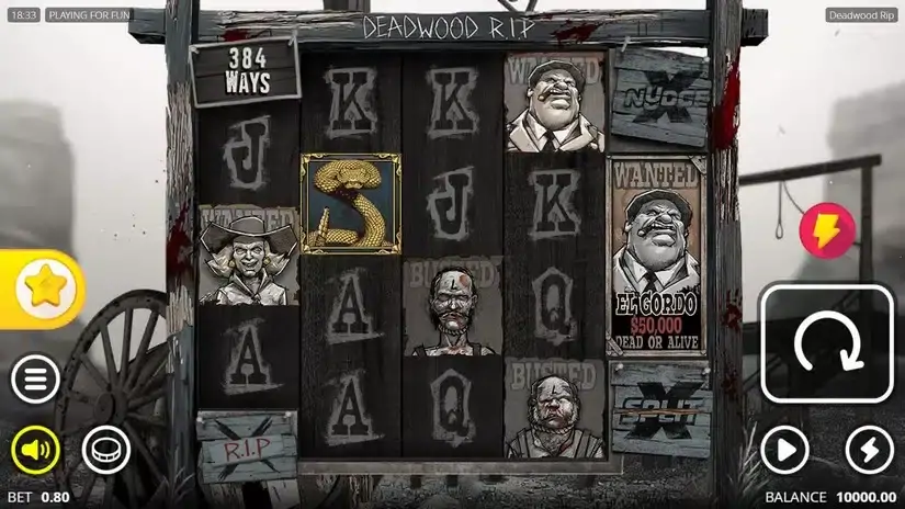 Deadwood R.I.P slot screenshot 
