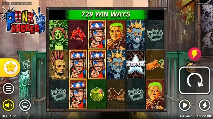 Punk Rocker 2 slot screenshot 