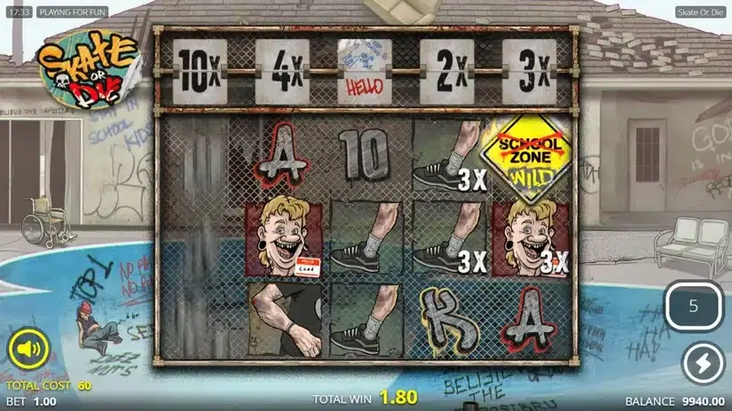 Skate or Die slot screenshot 4